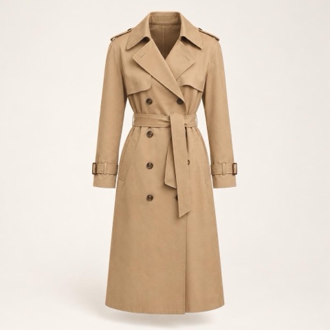 Camel trench coat
