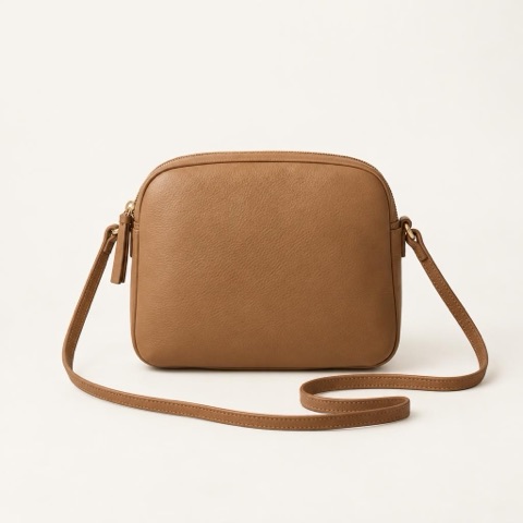 Tan leather crossbody