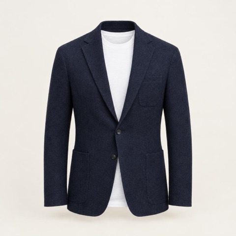 Navy unstructured blazer